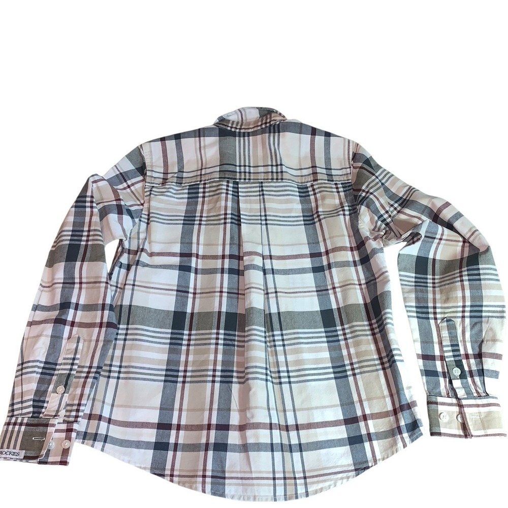 VTG USA Rocky Mountain Western Button Up Shirt Womens  S Multicolor Stripes L/S - Picture 3 of 10